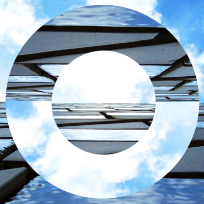 A photograph of an exterior wall of the Sydney Opera House. In the centre of the photograph, a donut shape has been cut out and flipped around to make a fun creative edit!