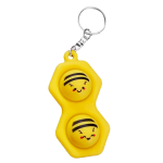 Photo of a Buzzy Bee Pop-It: a two bubble pop-it with cute cartoon bees on each bubble.